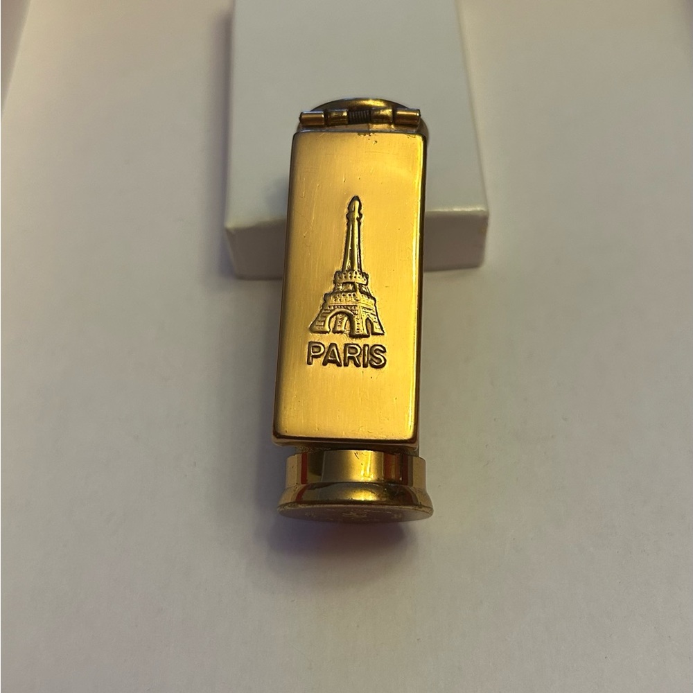 Vintage LCS Paris Goldtone Lipstick Holder